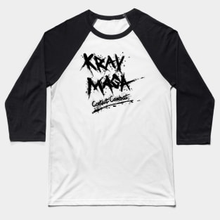 Krav Maga Contact Combat - Black Baseball T-Shirt